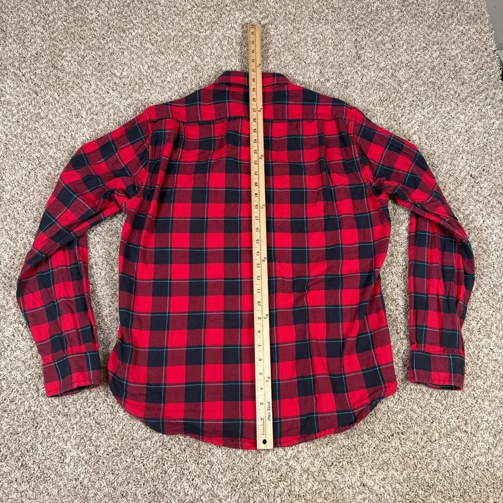 Bonobos Shirt Mens XL Red Black Plaid Flannel Button Up Long Sleeve Slim Fit - Picture 11 of 13